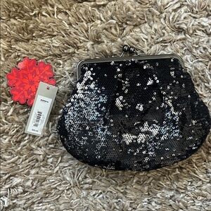 Apt. 9 Black Sequin Clutch